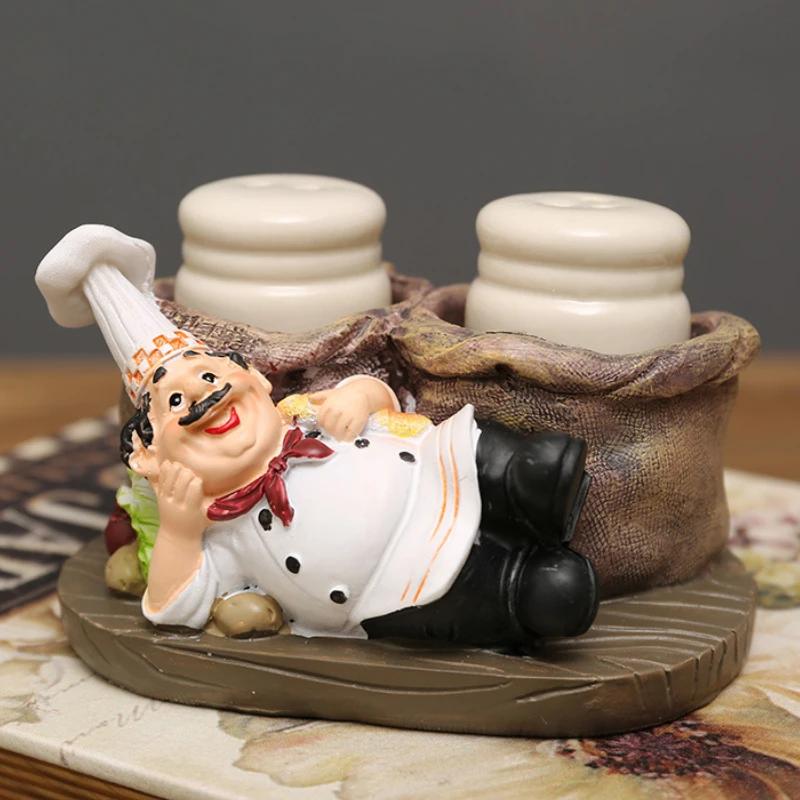 Bearded Chefs Creative Figures Statue Desk Decoration Professional Chef Character Resin Sculpture Ornaments Modern Home Decor