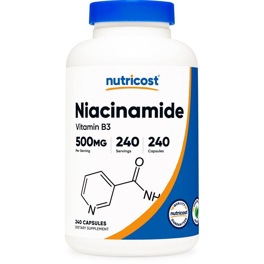 Nutricost Niacinamide Vitamin B3 500mg Capsules 240 Tablets 1 pcs