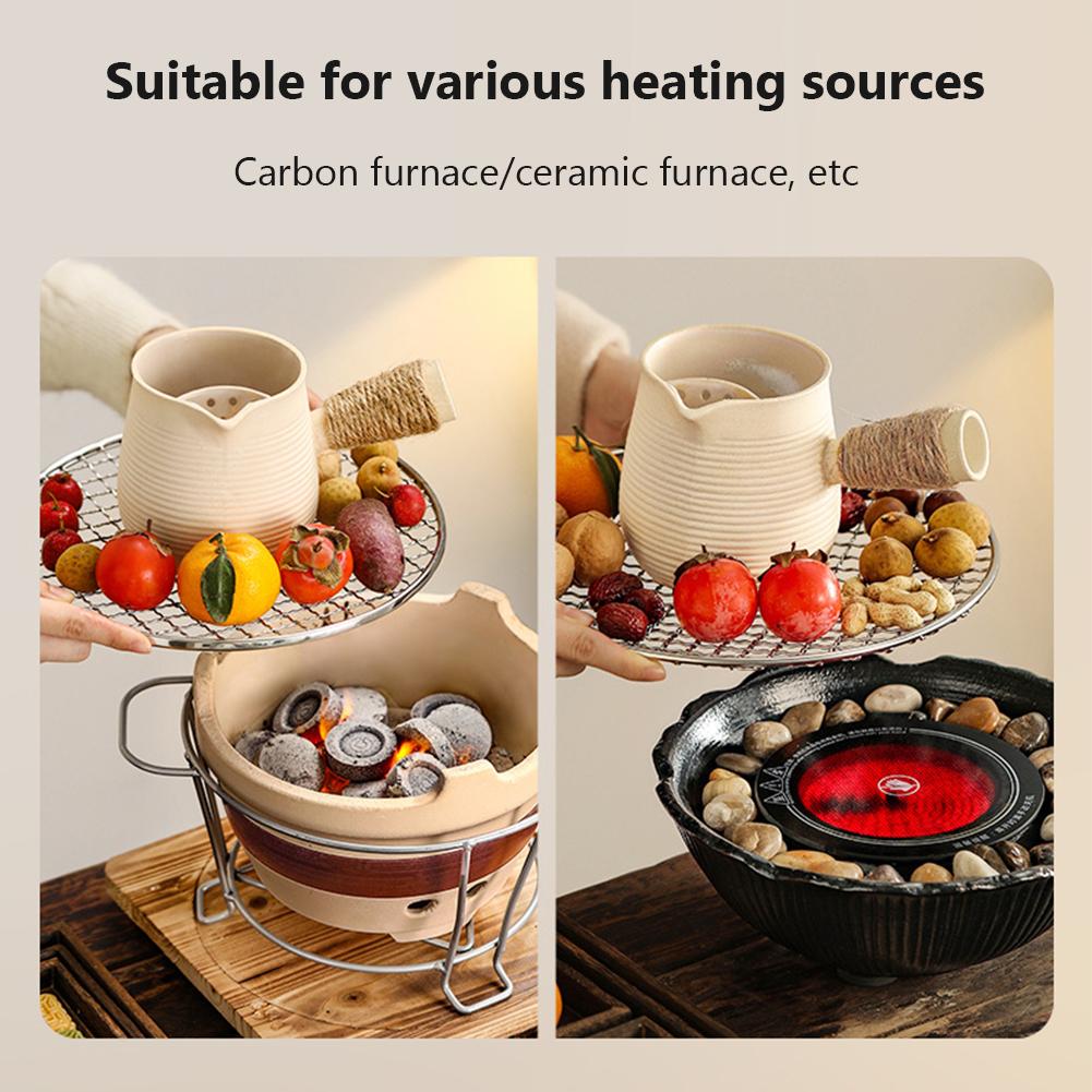 Kolip Mini Ceramic Teapot HandmadeTea Pot Travel Tea Mug For Carbon Furnace Electric Ceramic Furnace