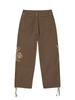 NYXX Emblem Printing Cotton Pants Brown