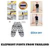 Uzun Fil Pantolon Ayarlanabilir Lastikli Bel İpli Bol Paça Kadın Erkek Unisex Baskılı Tayland Günlük Sokak Giyim Plaj Bohem Retro Vintage