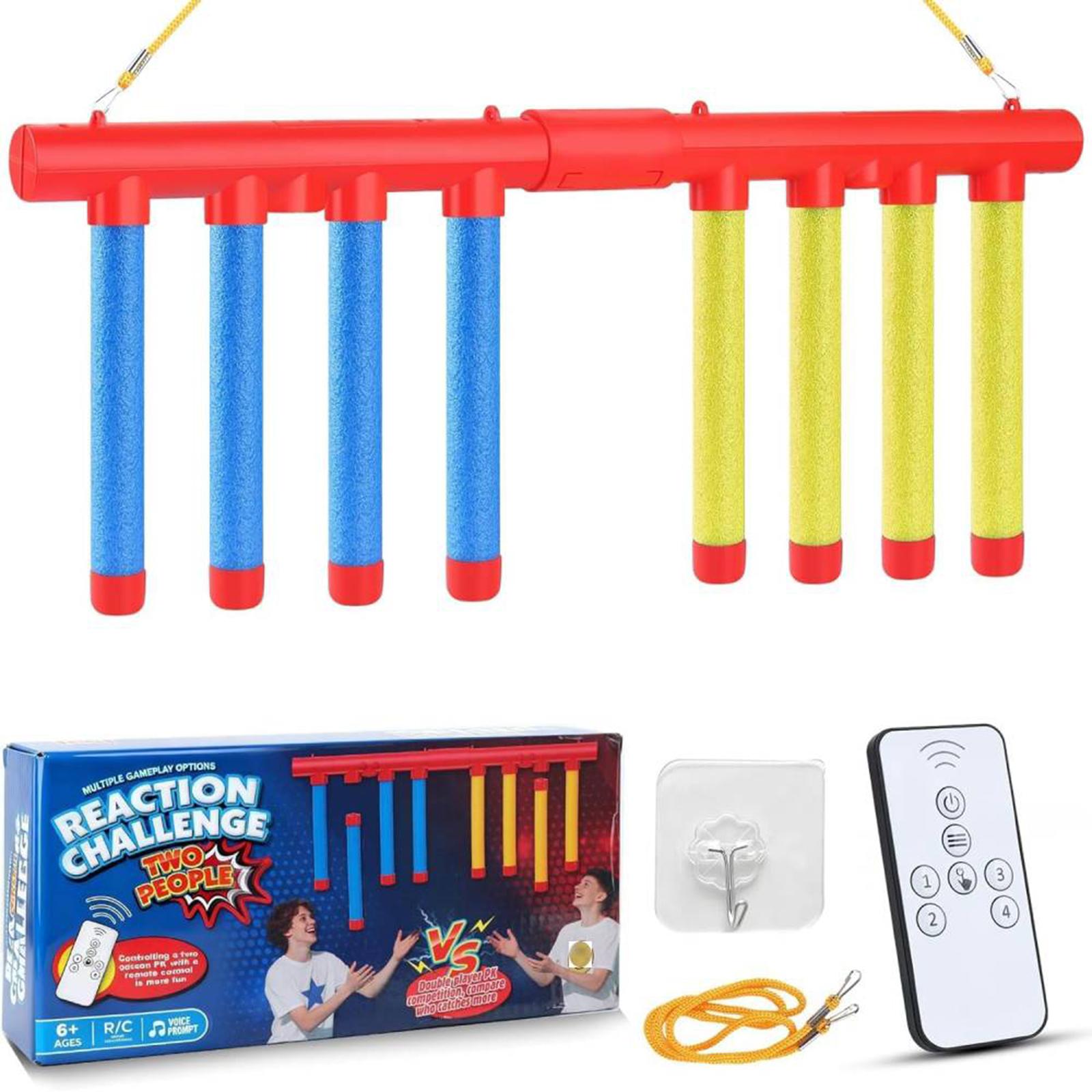 Hand-Eye Coordination Reflex Games Adjustable 3 Speed Kids Interactive Sports Toy Drop Stick Challenge Game Catching Sticks Game