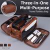 Large Capacity Travel Toiletry Bag PU Three-opening Cosmetic Organizer Multifunctional Hanging Makeup Bag Travel Essentials