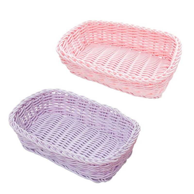 1Pcs Storage Baskets Desktop Food Sundries Storage Organizer Women Cosmetic Container Home Kitchen Bathroom