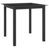 Exclusive House - Black Garden Table 80x80x74 Cm Aluminum and Glass