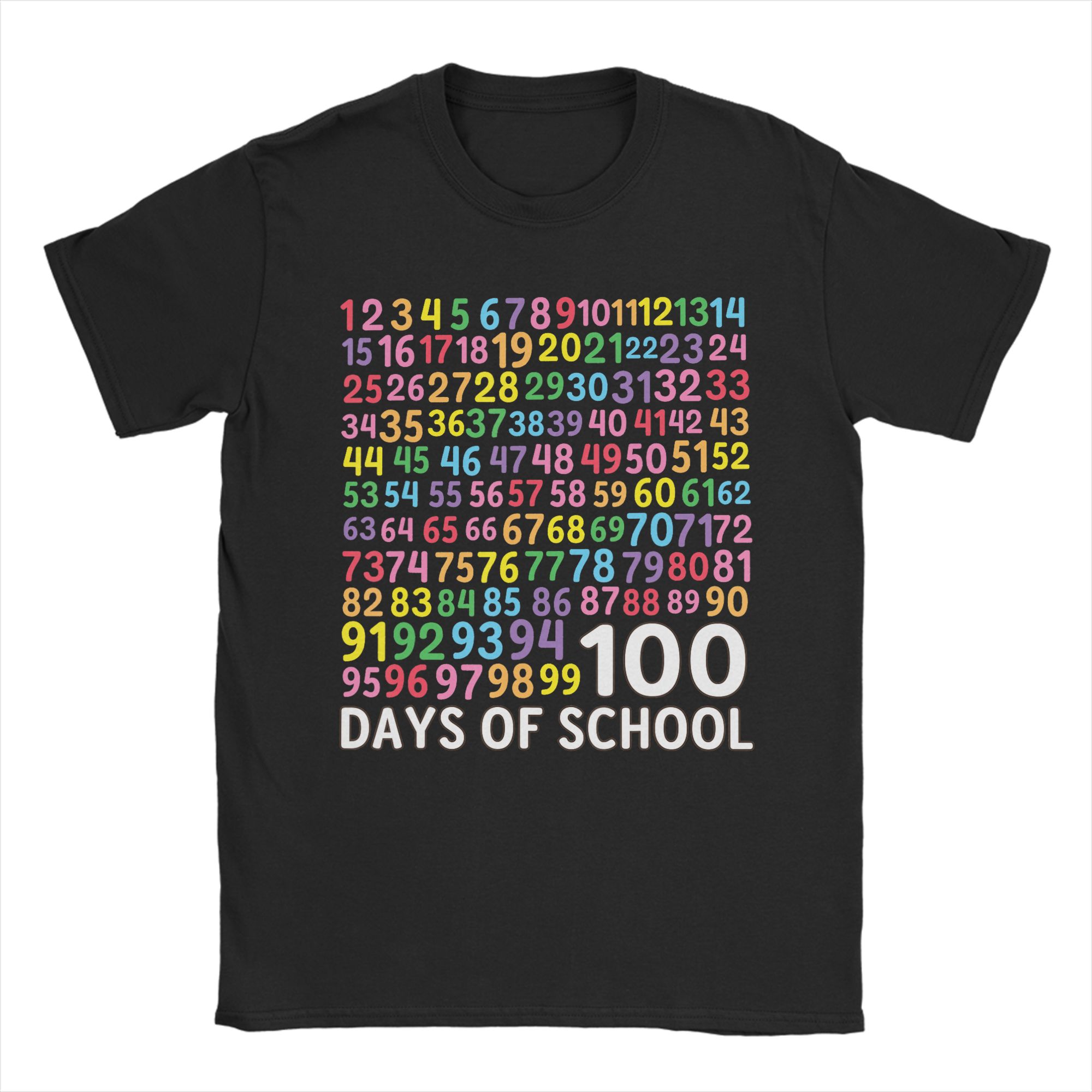 

100 Days of School Dalmatian Dog Mens T Shirt Vintage Tees Short Sleeve O Neck TShirts Pure Cotton Classic Clothes 4XL