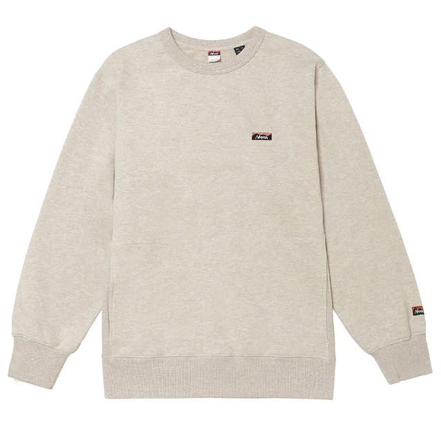 NANGA ECO HYBRID MINI BOX LOGO EMBROIDERY SWEATSHIRT Eco Hybrid Mini Box Logo Embroidery Sweatshirt for Men and N00025 Women, Unisex, Casual, Spring,