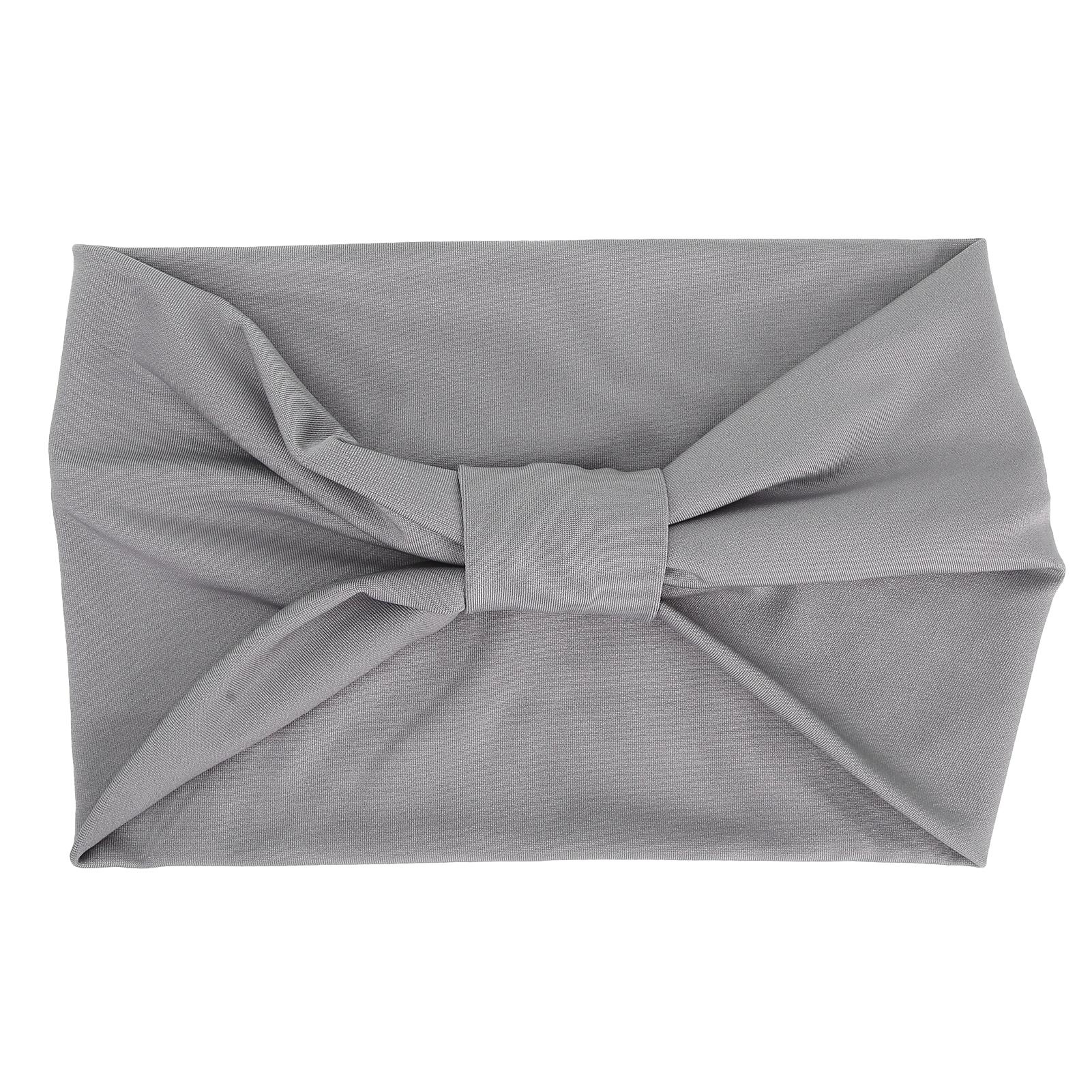 

Тканевая повязка на голову с закрученным узлом, нескользящая эластичная повязка на голову, аксессуары для женских резинок для волос Gray