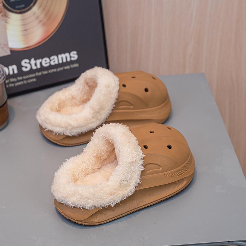 Kids Cotton Slippers Winter Warm Plush Clogs for Children Anti-slippery House Slides Casual Slip Ons Cotton Shoes Boys Girls New