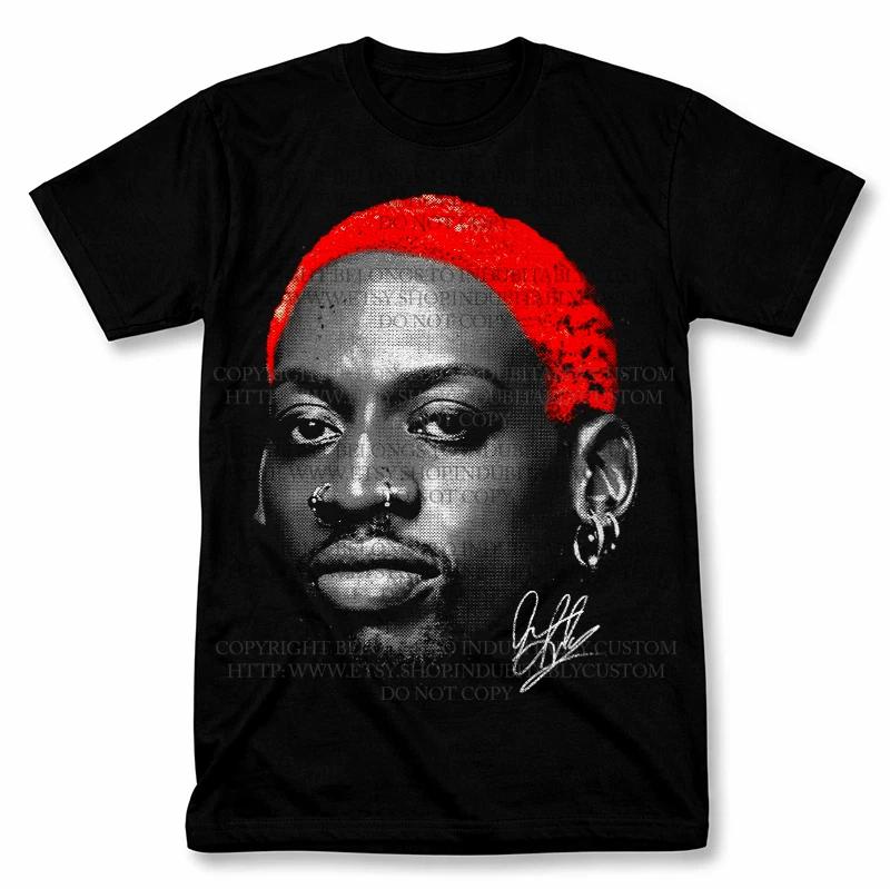 

Dennis Rodman Red Rodzilla 90 s Graphic T Shirt Vintage Style Basketball Fan Tee 3XL