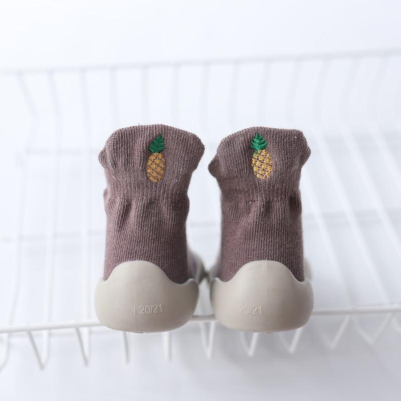

Baby Autumn Soft Sole Socks Shoes With Embroidered Fruits For Toddler Crawling And Walking Pineapple,27