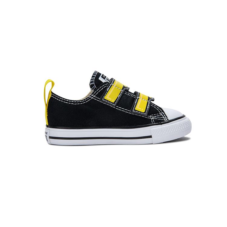 Converse Chuck Taylor All Star EasyOn Low TD Electric Bolt Baby Sneakers Black Golden-Wren A08376C