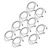 10Set Banana Plug Test Lead Brass PVC Electrical Test Wire Cable for Multimeter 2mm Black