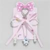 Elegant Heart Bowknot Love Charm Portable Keychain Charm Sturdy Pendant for Handbags Perfect for Daily Use Gifting