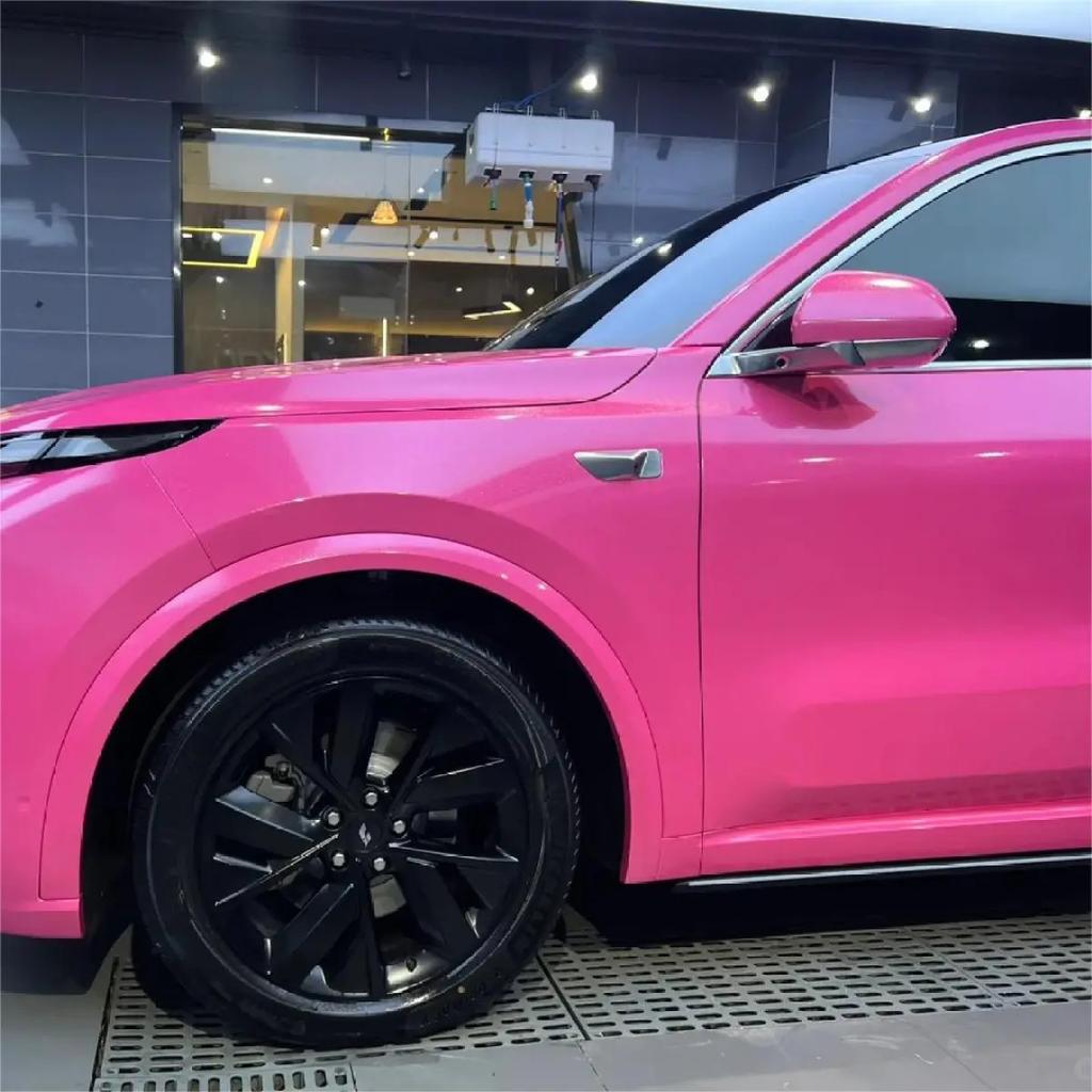 Pellicola Wrap in Vinile Rosa Candy per Tuning Auto Bici Moto Decalcomania Metallica Adesivo Lucido con Canali di Sfiato Aria