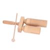 Percussion Wooden Guiro Threaded Double Cylinder Early Education Musical Guiro Instrument for Kids Above 1 Year Old