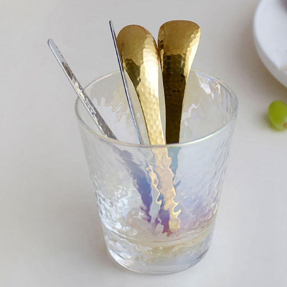 Handmade Metal Coffee Dessert 304 Stainless Steel Cake Teaspoon Stirring Spoon Fruit Fork Tableware