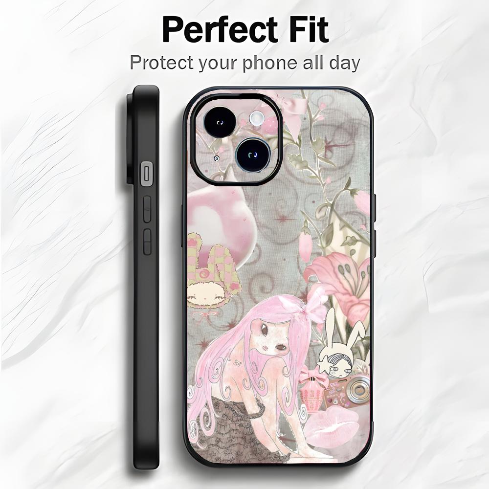 Creative Cute Japanese Art A-Aya Takano Phone Case Phone Case Soft Packaging Lightweight For iPhone17 16 15 14 13ProMax