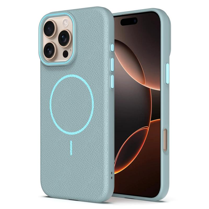 IPhone 17 16 13 12 11 Pro Max Lichee Texture Case for IPhone 17 Air 15 14 Pro Max 16 Plus Back Cover for Magsafe Phone Cases