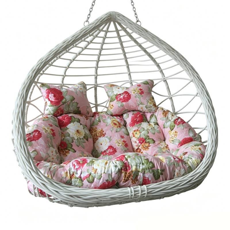 Cuscino per Divano Doppio con Motivo Floreale a Fiori per Arredo Casa e Comfort