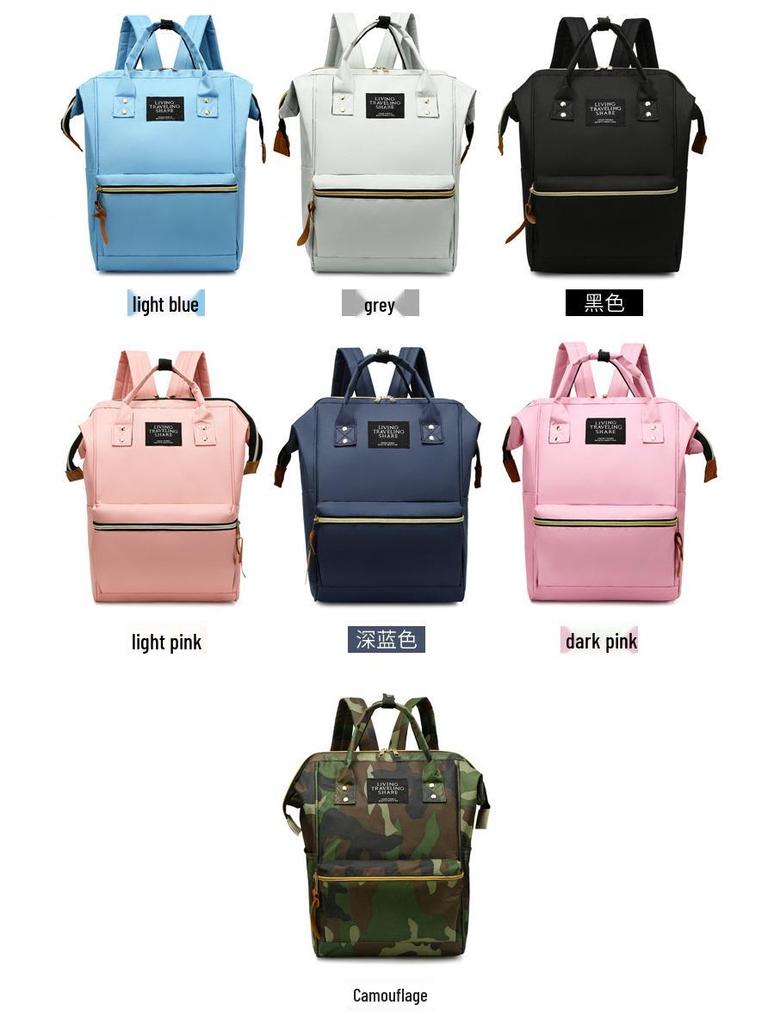 Batoh z plátna s velkým ocelovým klipem v japonském stylu pro ženy a studenty