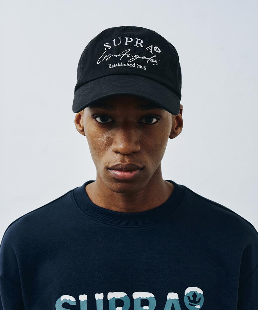 SUPRA Big Logo Washed Ball Cap (Black)