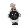 Chef Wall Clock Creative Table Clock Wall Hanging Decor Wall Sculpture for Kitchen Restaurant Dining Room Bar Home Decoration