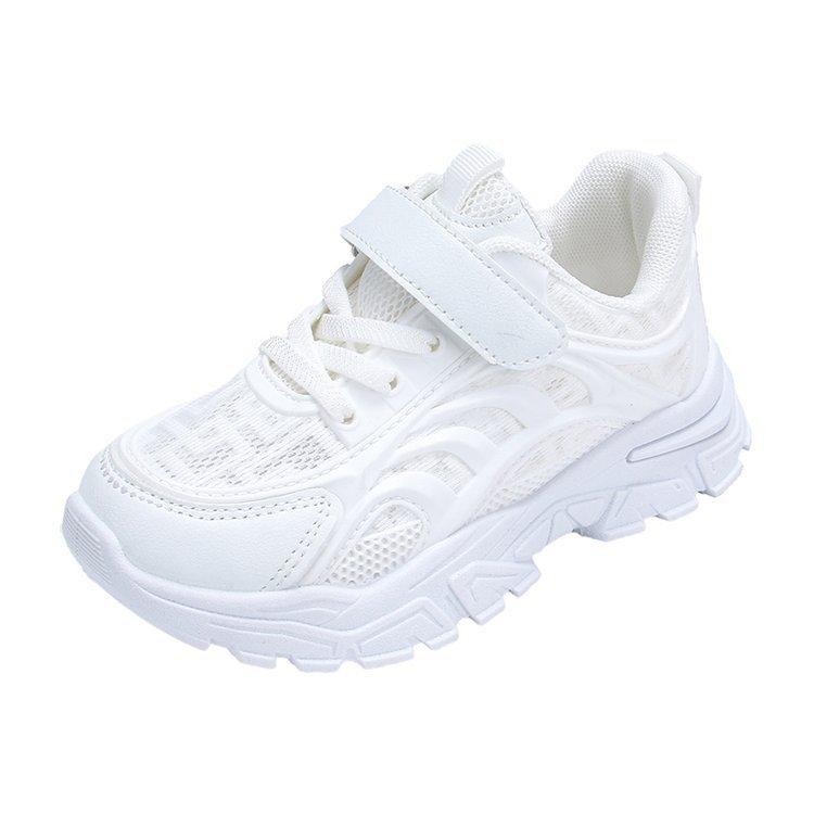 2025 spring and summer new children's net-through sports shoes girls running shoes boys Velcro shoes