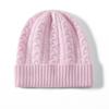 Unisex Children's Cashmere Cable Knit Hat: Fashionable, Versatile, and Solid Color Winter Accessory for Babies.