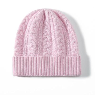Unisex Kinder Kaschmir Zopfmuster Mütze: Modisches, vielseitiges und einfarbiges Winteraccessoire für Babys.