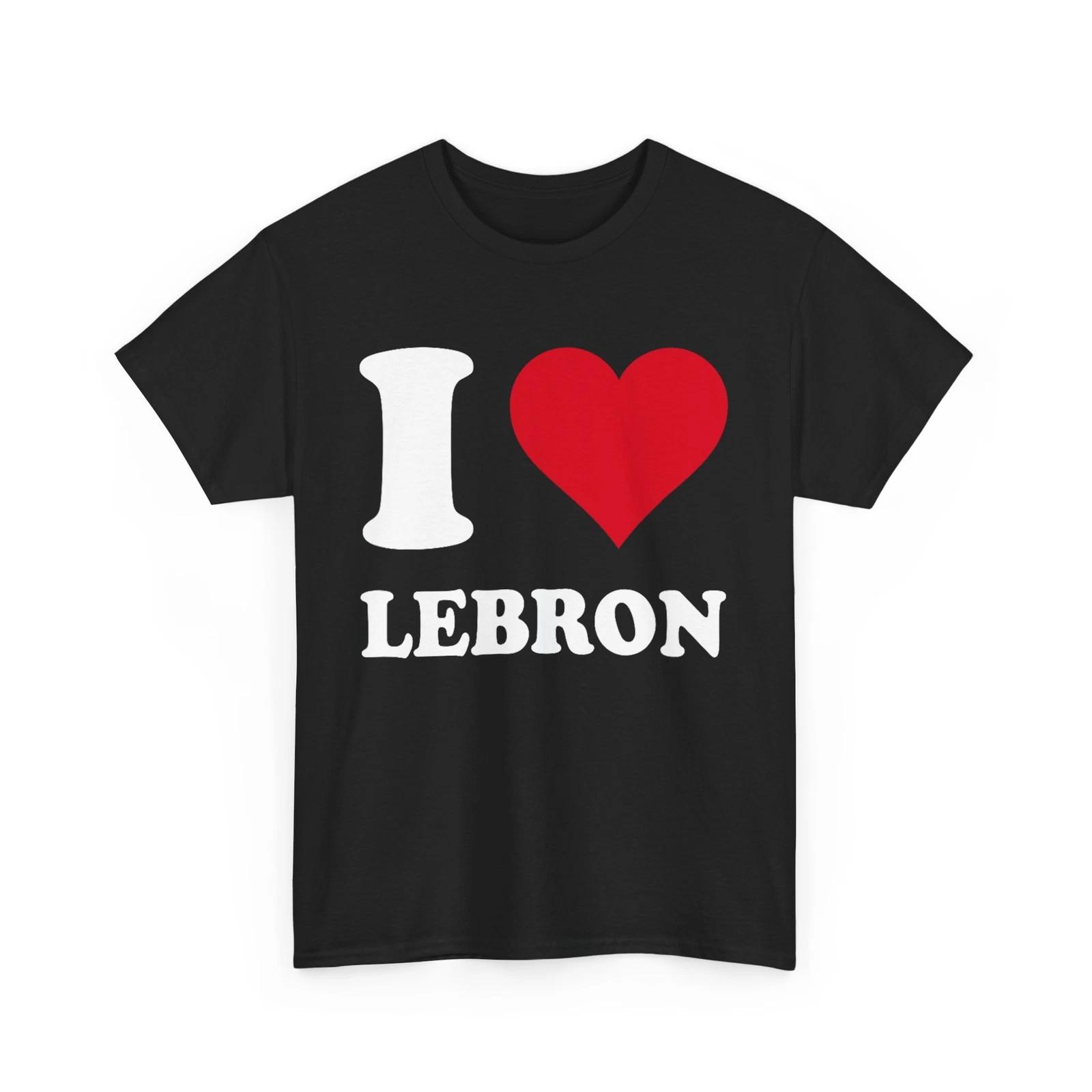 I Heart Lebron T-shirt, Red Heart I Love Lebron Shirt L