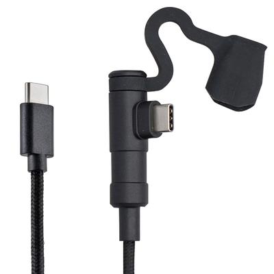Daytona Motorcycle Charging To Android 17211 Cable, 20cm, USB-C & USB-C Compatible, Right-Angled Connector,