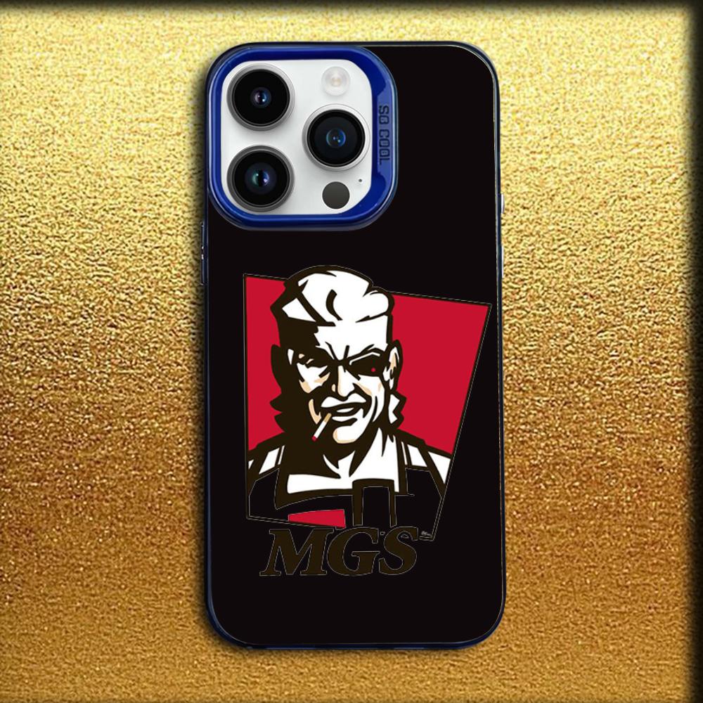 Metal Gear S-Solid Game Phone Case For iPhone 16,15,14,13,12,11,Mini,Pro,MAX Blue Matte Silicone Cover iPhone15