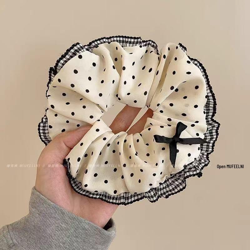 2025 Striped Ball Head Hair Tie: Large Intestine Style for High Ponytails