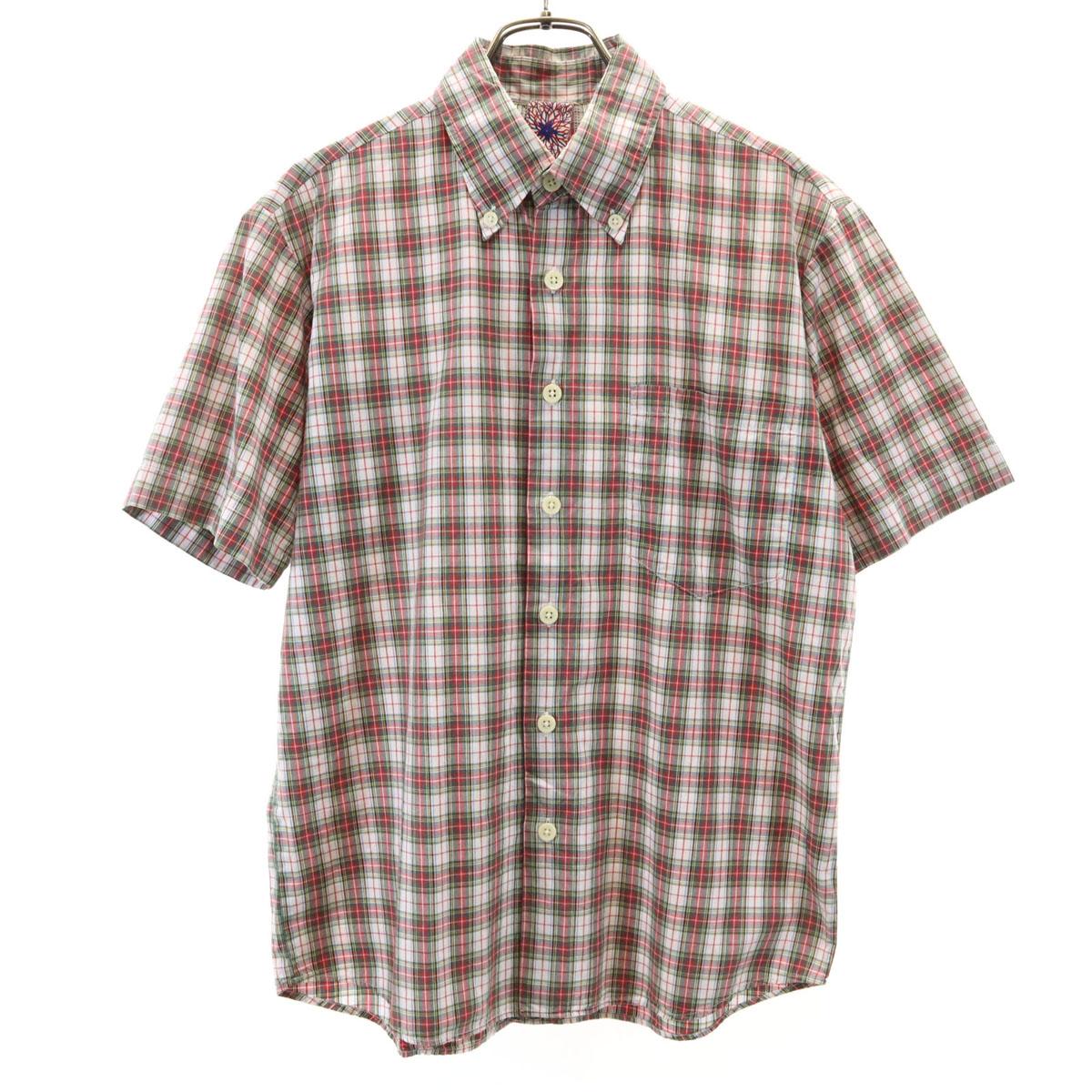 

PHENOMENON сделано в Японии Рубашка с коротким рукавом на пуговицах в клетку M Мужская Б/У