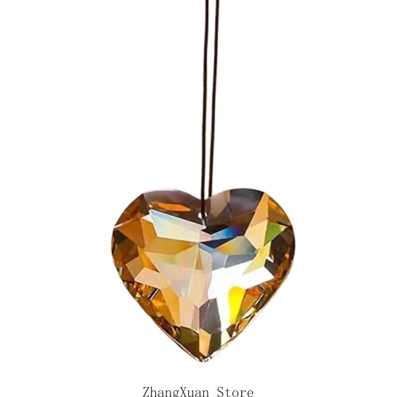 

Elegant Love Heart Crystal Prism Sun Catcher Hanging Ornaments for Artistic Homes Decoration and Romantics Occasion шампанського