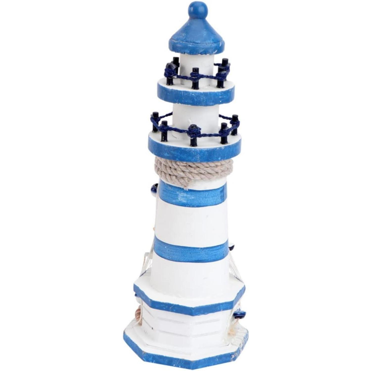 

Морской Океанский Декор Маяк для Дома - Морской Декор Маяк, Средиземноморский Морской Пляжный Стиль Сторожевая Башня Деревянная Морская Башня Орнамент Фигурка синий