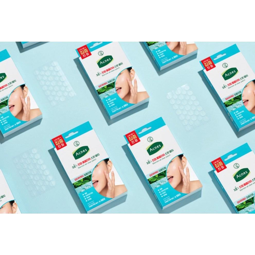 [Acnes] 3 Sec Calming All Clear Spot Patch 8mm x 24p + 10mm x 42p Set, 66 patches