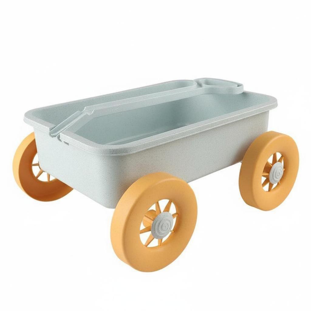 Children Sand Play Equipm Portable Beach Trolley Toy for Kids Active