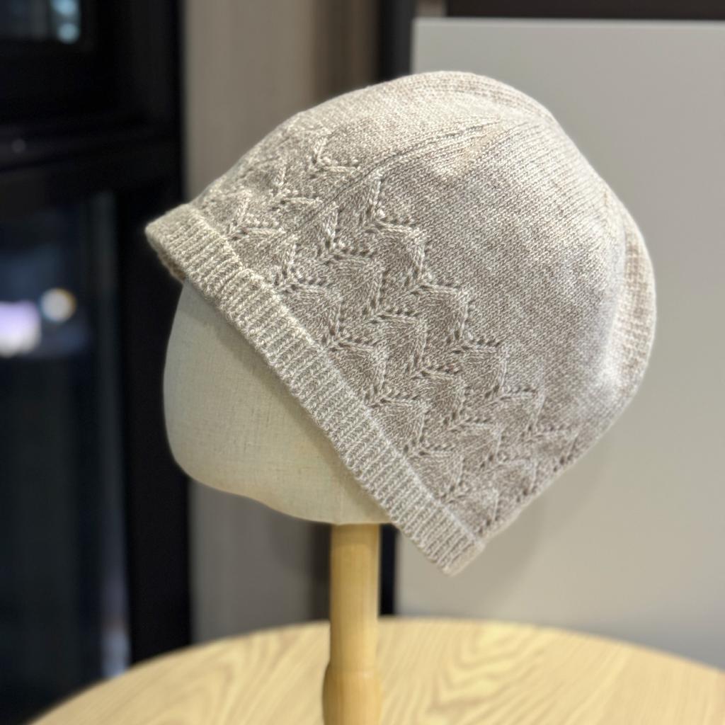 Korean Style Ins Wool Pullover Knitted Hat for Women Niche Hollow Hat Baotou Hat Casual Versatile Warm and Cold Hat Trendy