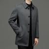 Men's Lapel Wool Blend Mid-length Business Casual Coat