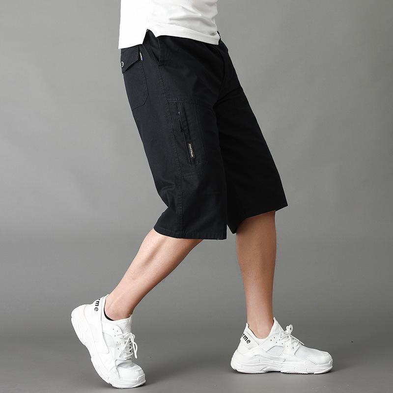 Men's Mid-Length Cotton Shorts - Loose, Breathable, Large Size Summer Wear