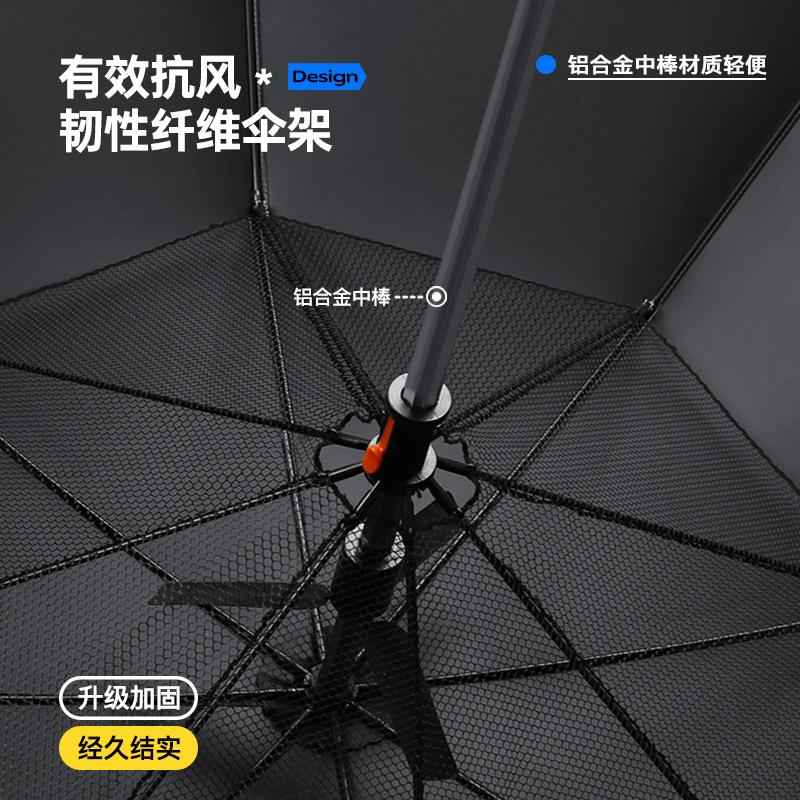 Straight umbrella Vinyl fan umbrella Sunscreen sunshade UV protection Weather and rain dual-purpose replaceable battery umbrella