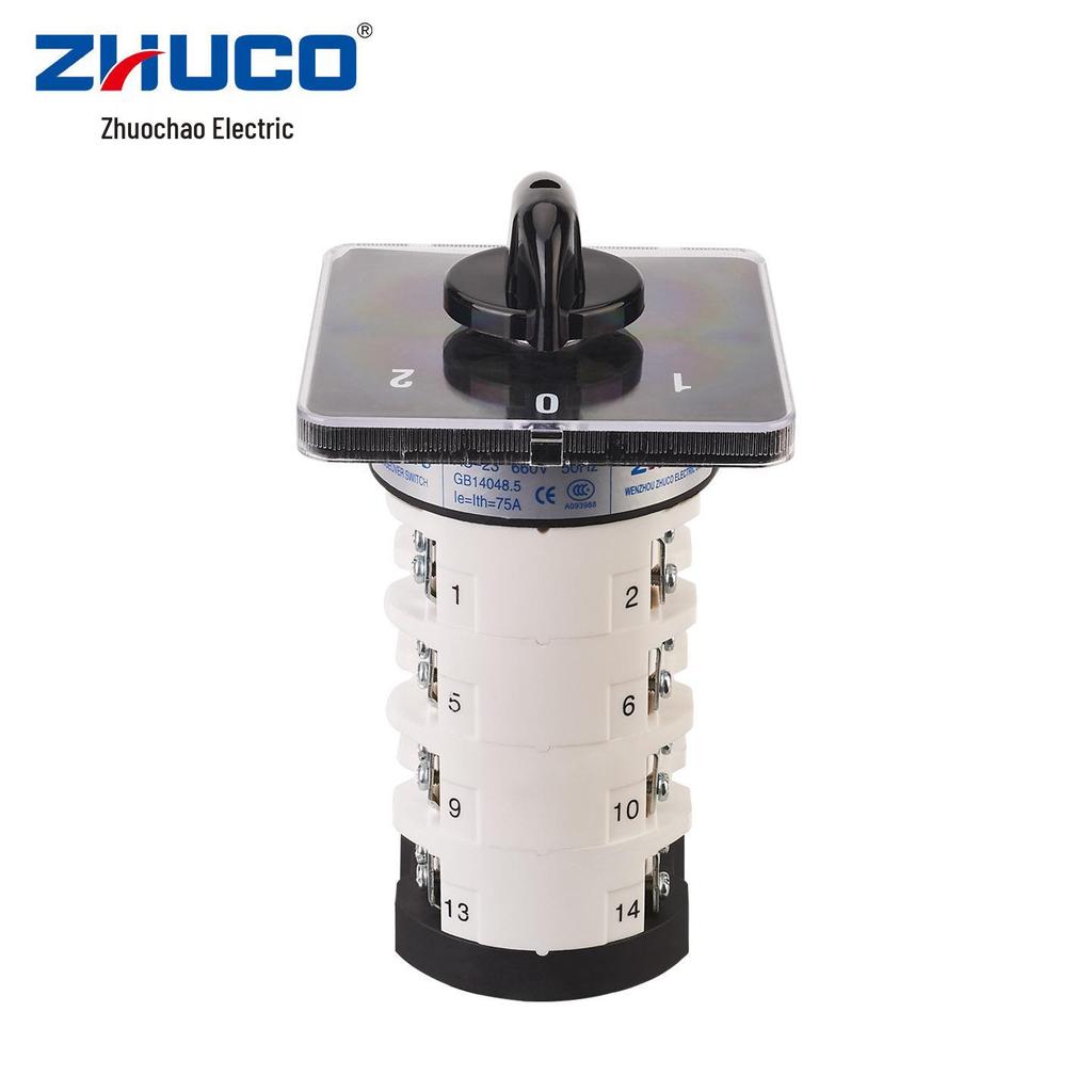 Zhuochao SZL9-75/D1050.4 Universal Changeover Rotary Switch (LW31 GLE9 Equivalent)