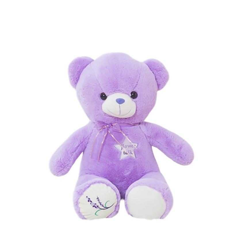 35/45cm Lavendel Lila Niedlicher Bär Plüschtier Blume Sprechende Buchstaben Cartoon Tier Flauschiger Schlafbegleiter Geschenk 35cm