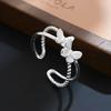 VENTFILLE 925 Sterling Silver Butterfly Ring For Women Minimalist Pattern Elegant Temperament Fashion Jewelry Gift Dropshipping