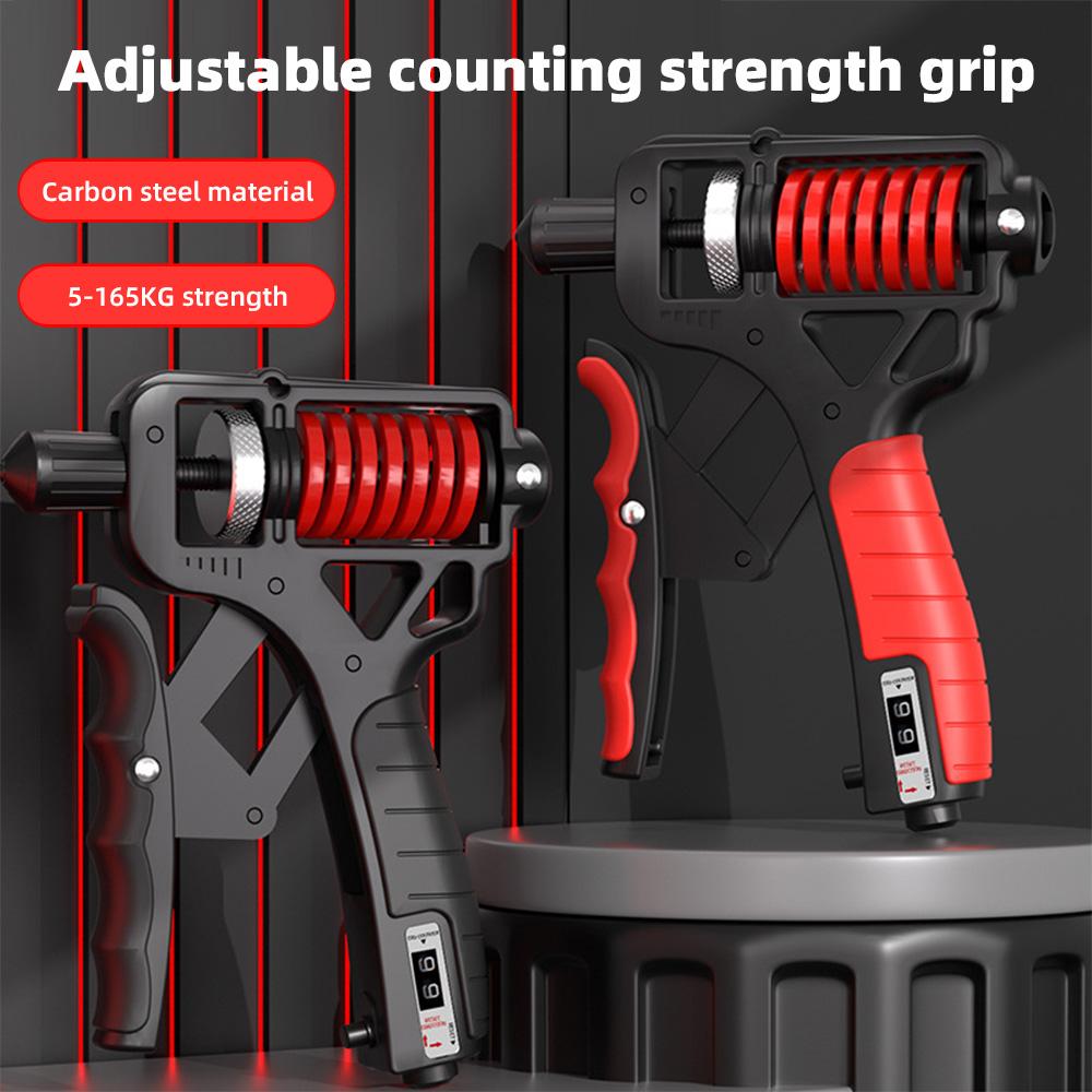 Adjustable Hand Grip Strength Trainer with Ergonomic Design Carbon Steel Counting Dual Spring