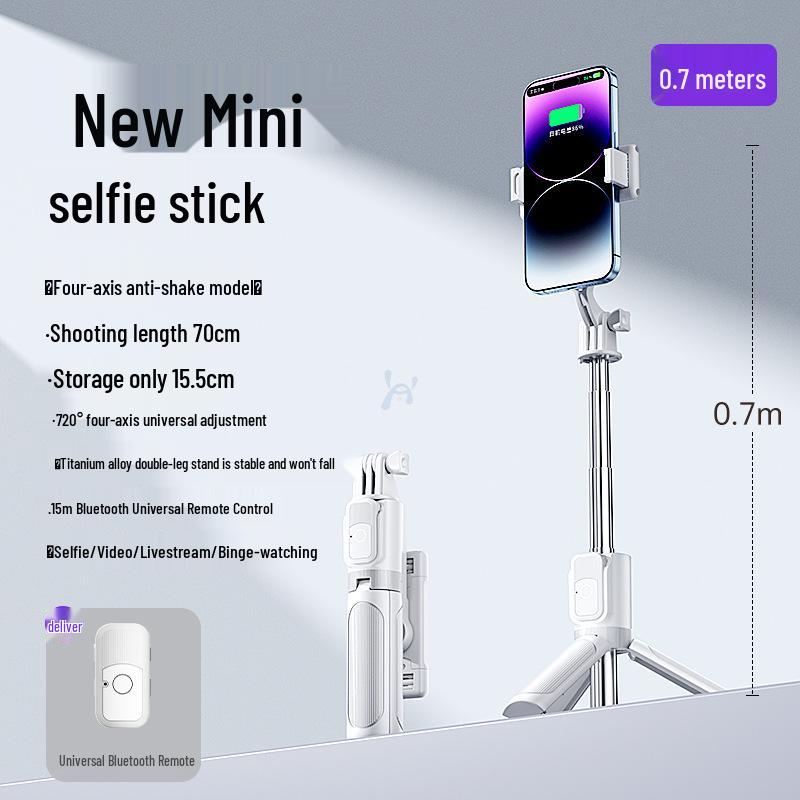 Compact 360° Rotating Tripod & Phone Holder for Travel