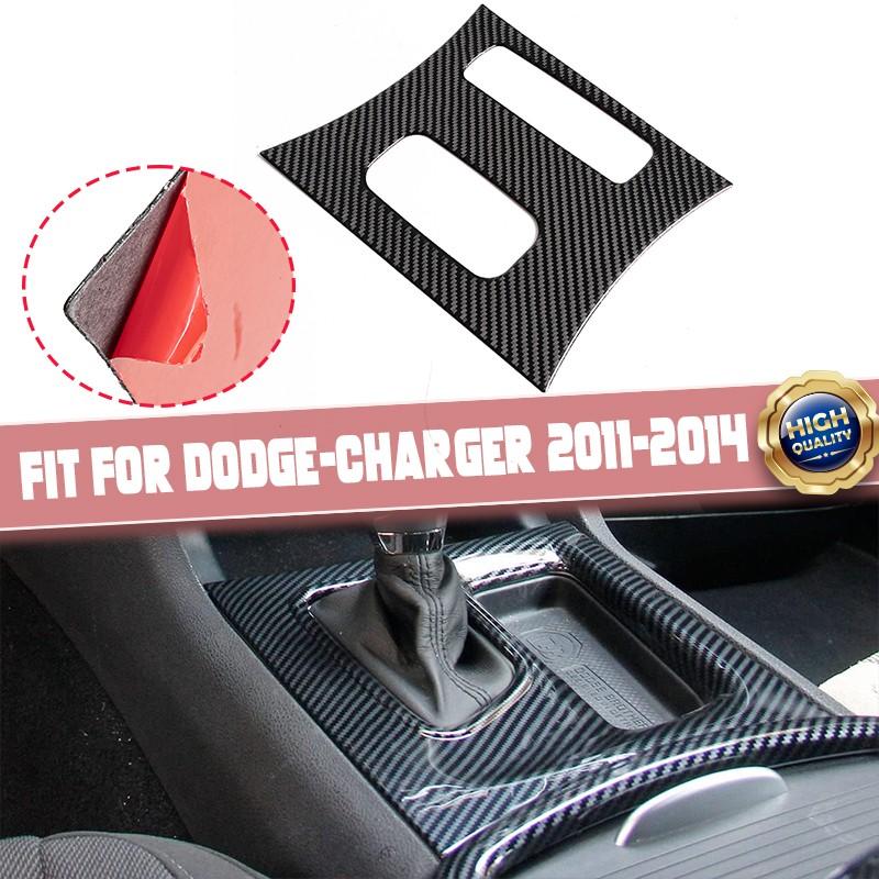 Real Carbon Fiber Manual Gear Shift Panel Cover Trim For 2011-14 Dodge Charger