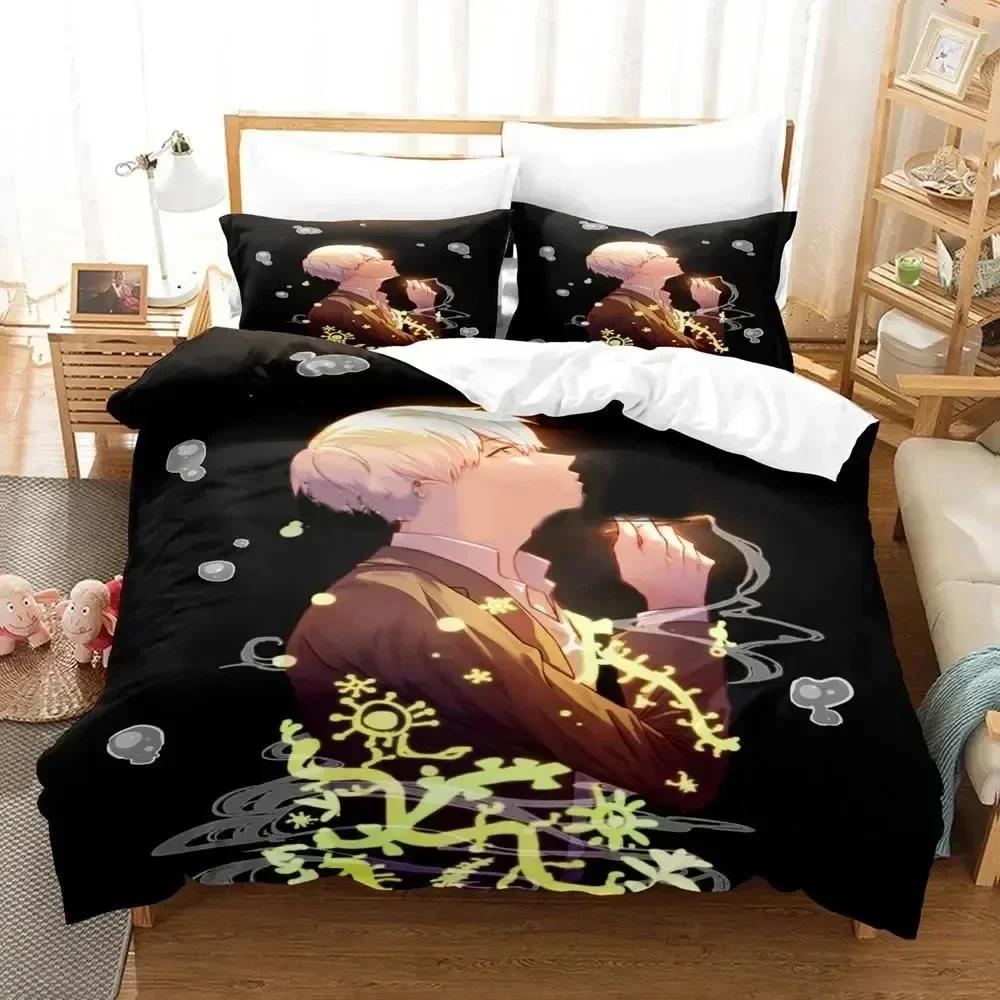 Comforter Top 3D Print Anime Mushishi Ginko Bedding Set Bed Set Comforter King Queen Size To Boys Adult